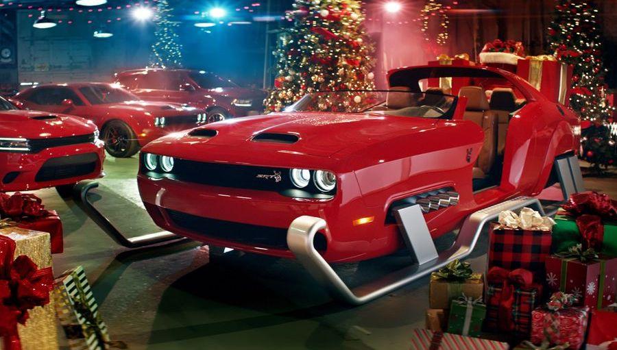 Dodge Made A Challenger Hellcat Sleigh And It (Sort Of) Works